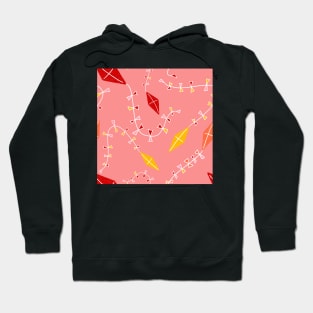 Colorful Kites on Pink Hoodie